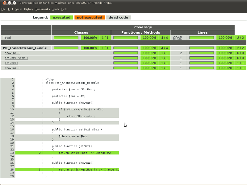 Change coverage with a defined time range
